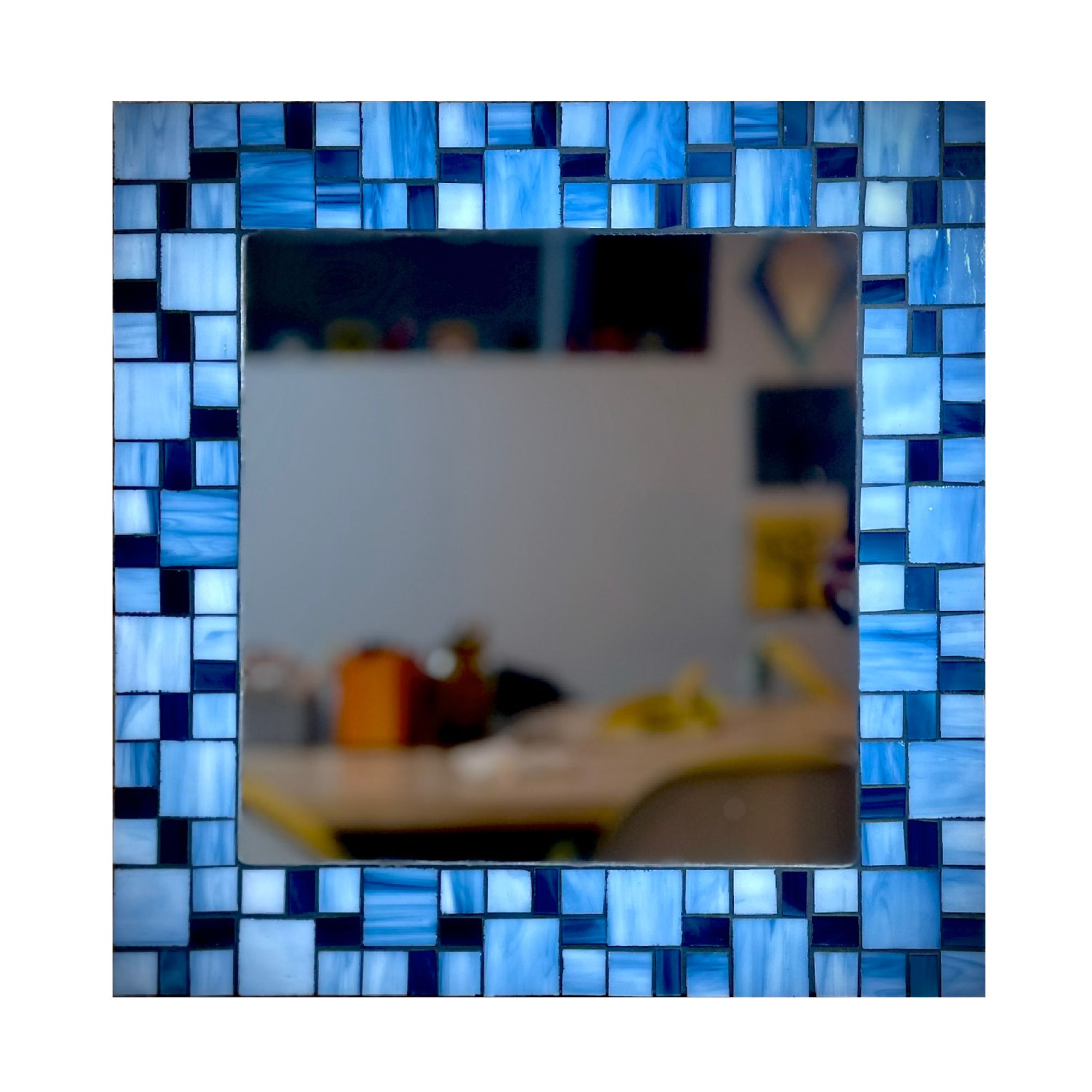 Καθρέπτης – Μωσαϊκό με Γυαλί, Μπλέ