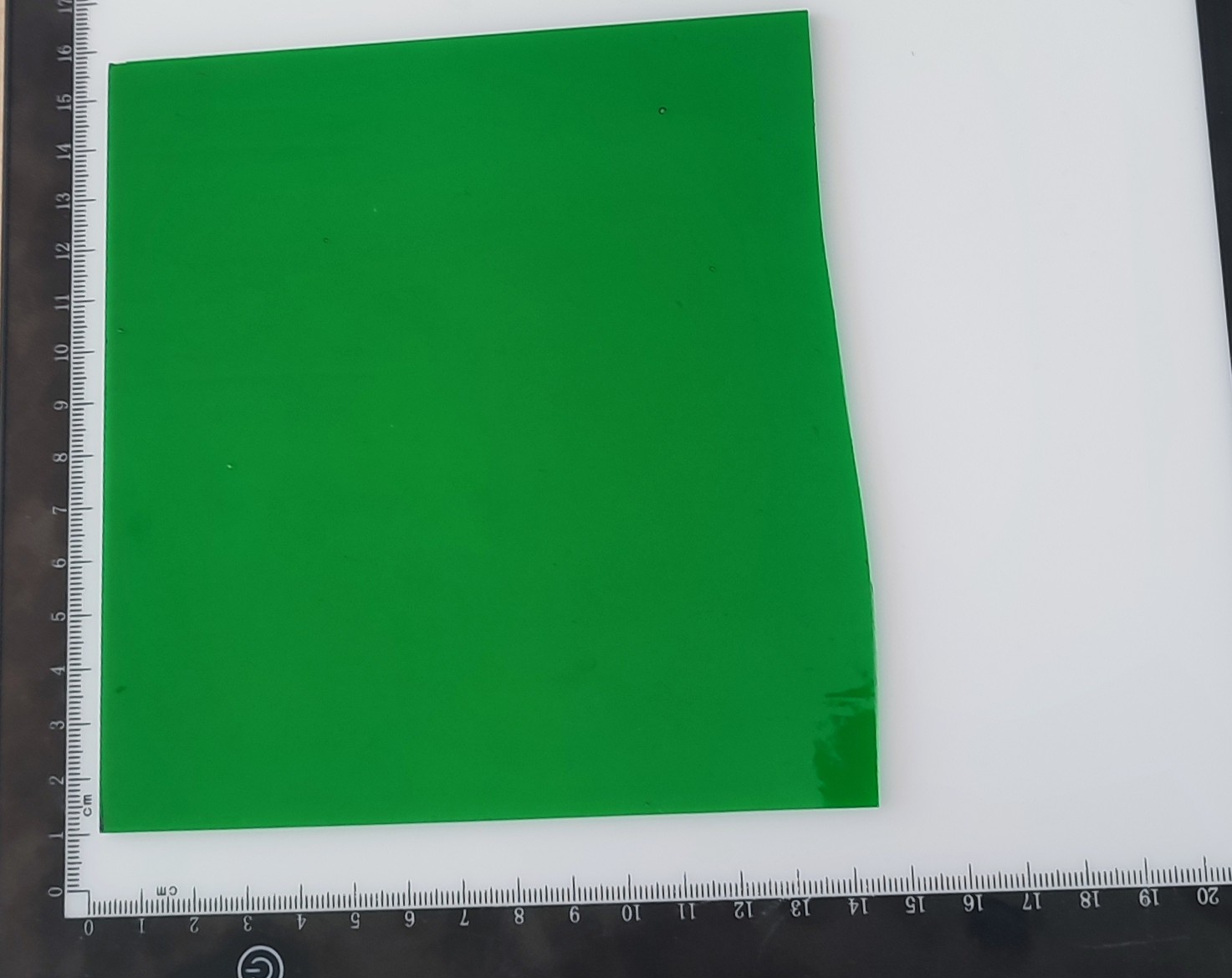 Κομμάτι Γυαλί Διάφανο Πράσινο 14*14 εκατοστά