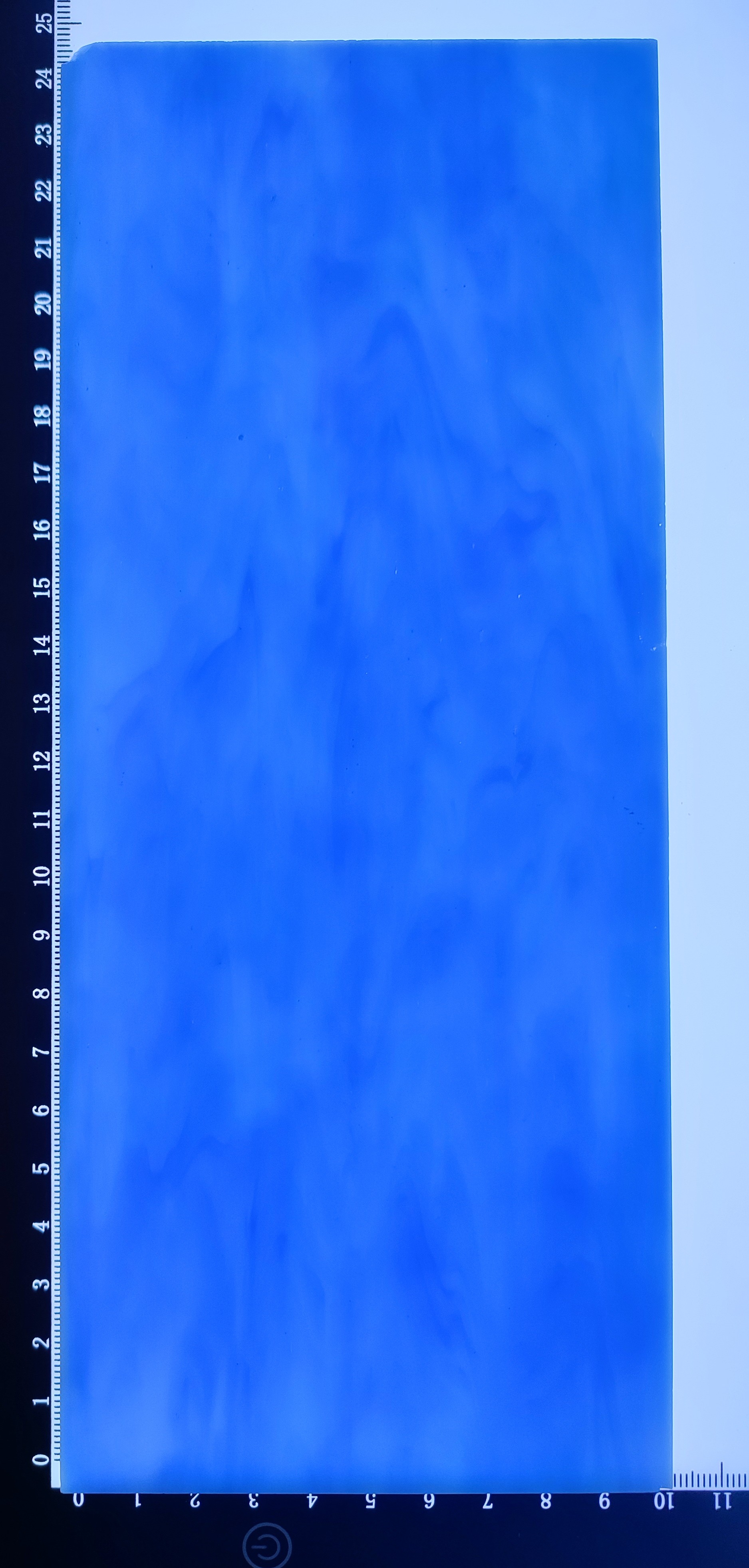 Κομμάτι Γυαλί Οπαλίνα Μπλέ Κοβαλτίου 10*24 εκατοστά