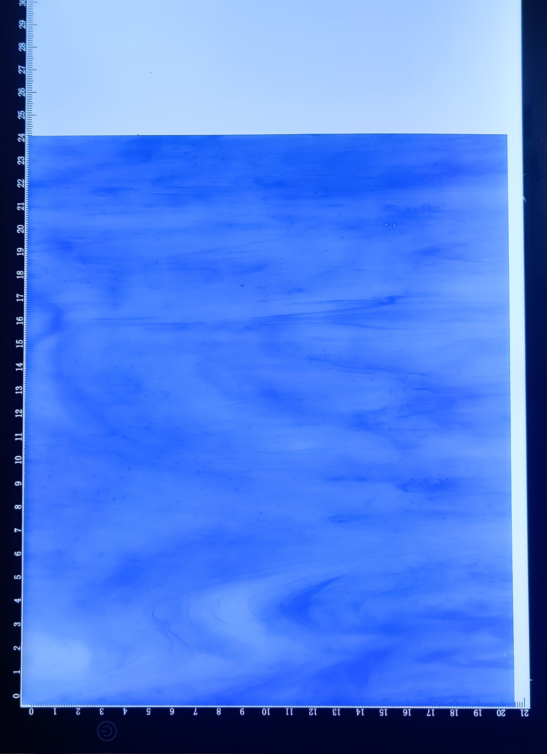 Κομμάτι Γυαλί Οπαλίνα Μπλέ 20*24 εκατοστά