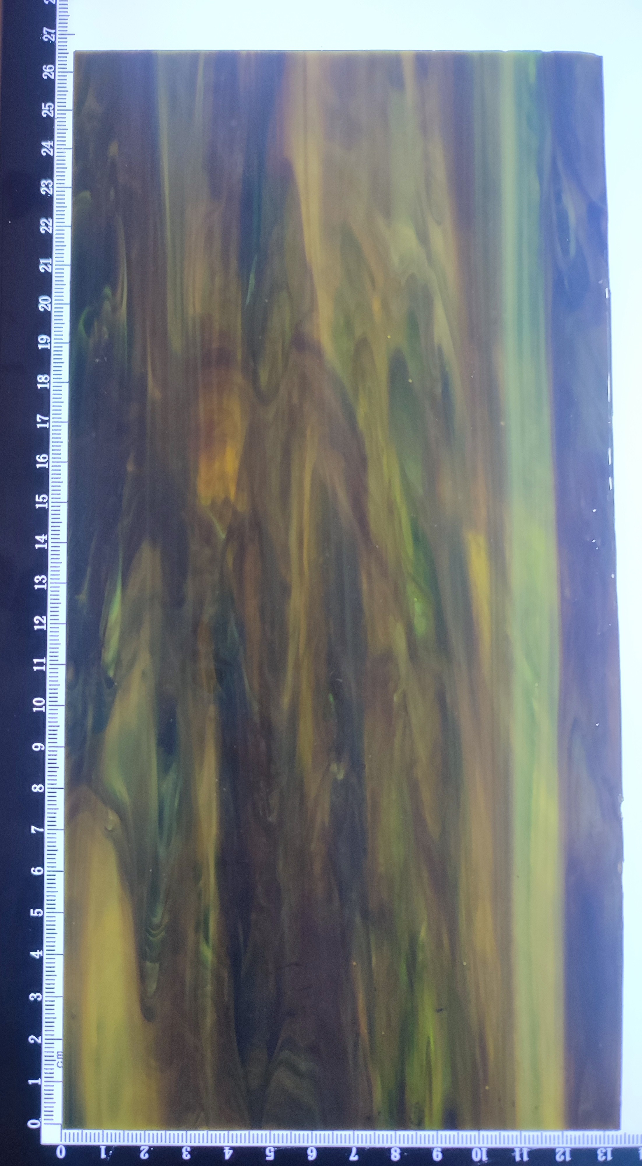 Κομμάτι Γυαλί Οπαλίνα Λαδί-Πράσινο 13*26 εκατοστά