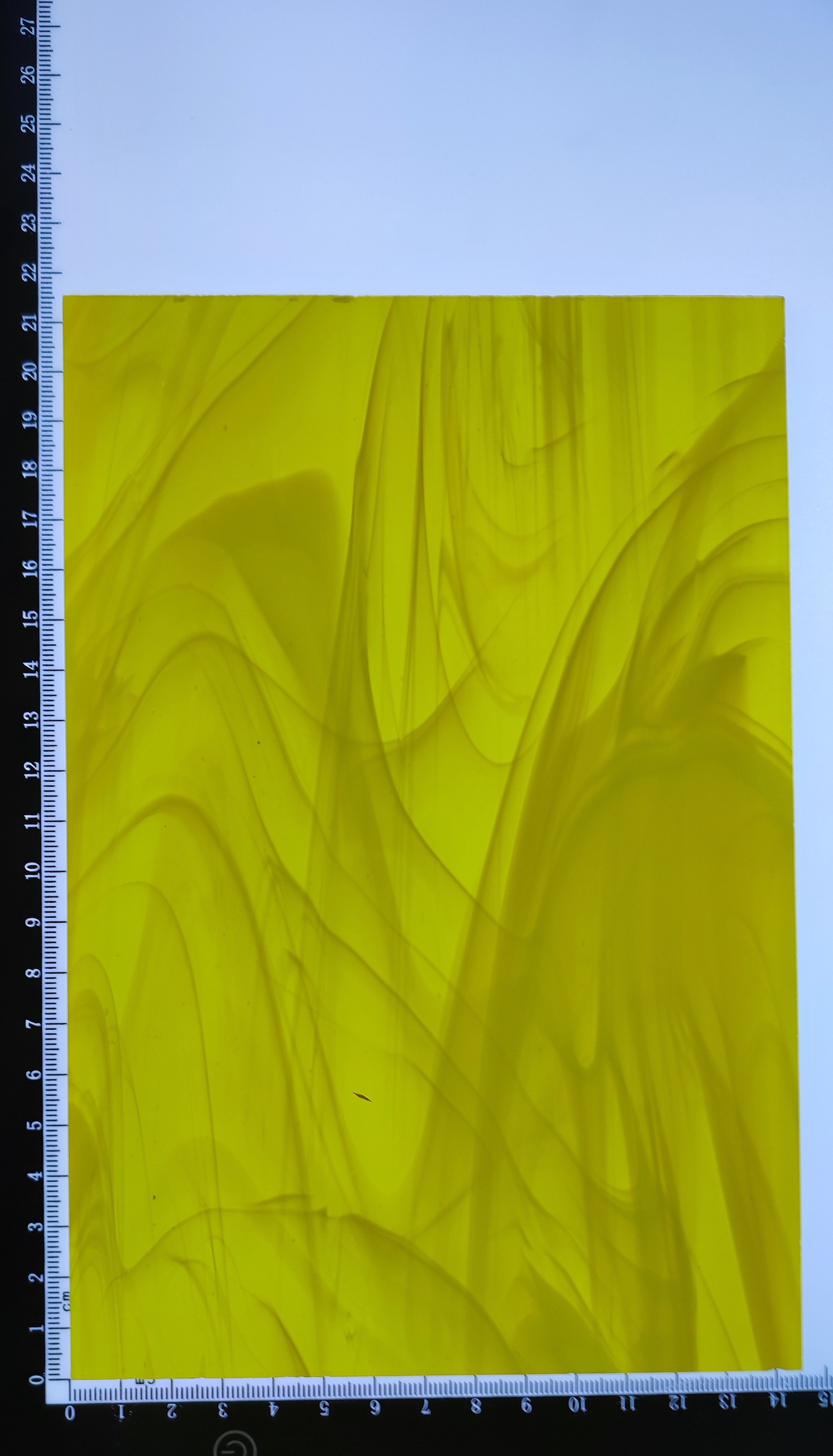 Κομμάτι Γυαλί Ημιδιάφανο Κίτρινο 14*21 εκατοστά