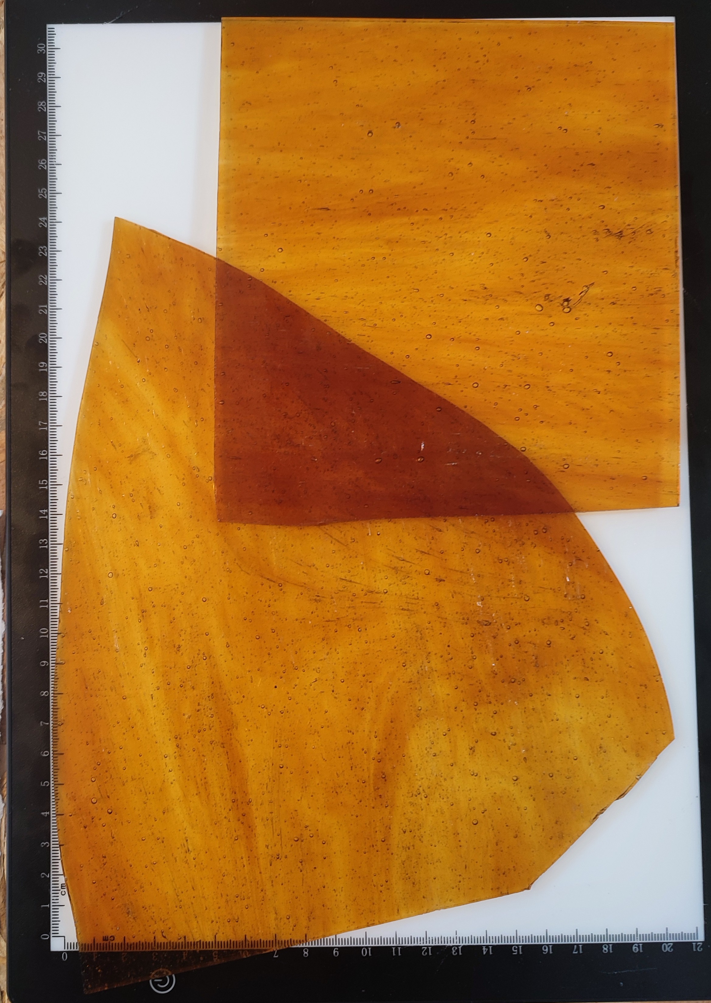  Κομμάτια Γυαλί Διάφανο Μελί Καφέ  480γρ 