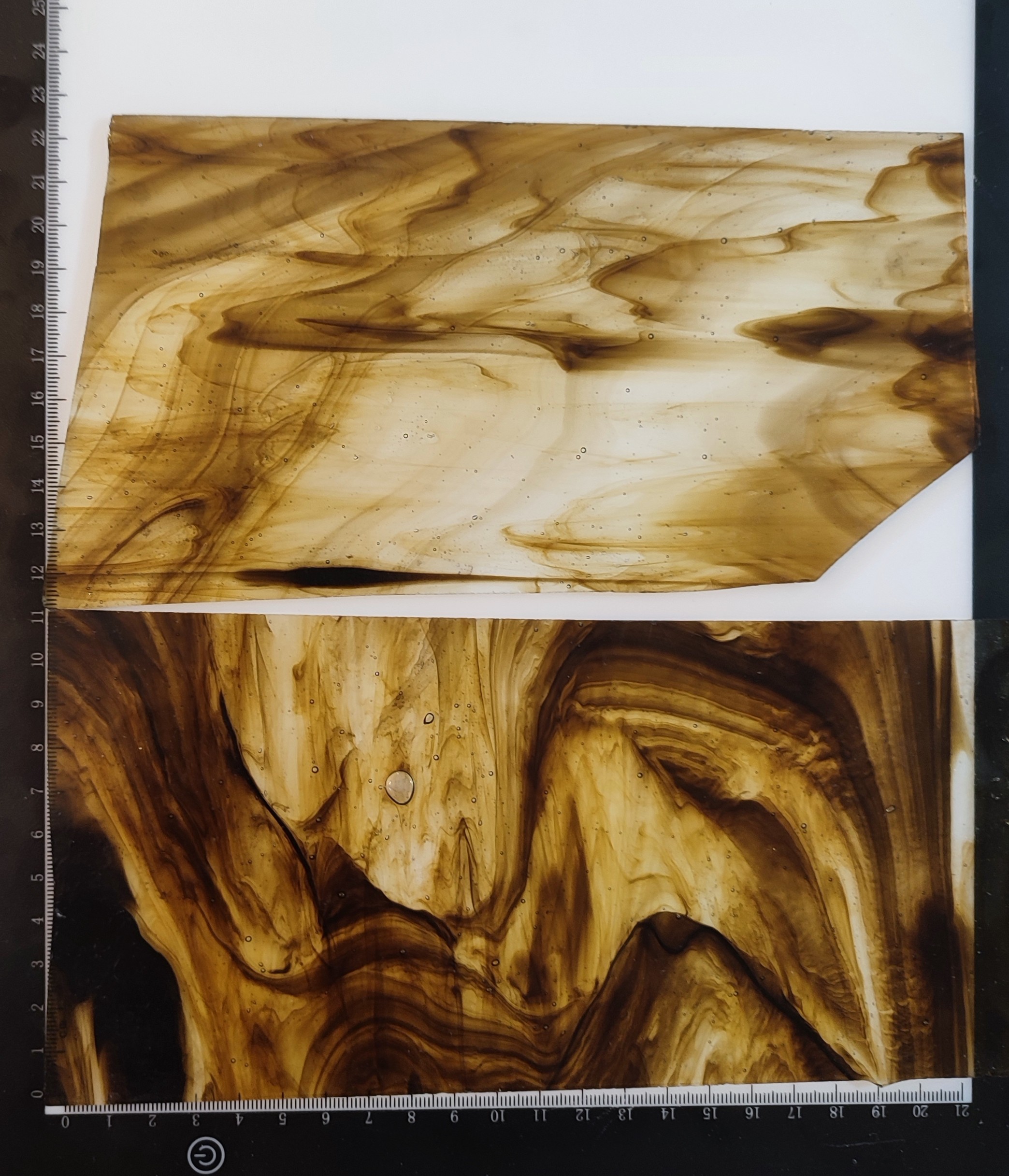  Κομμάτια Γυαλί Διάφανο Καφέ 350γρ 